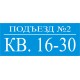 Табличка на подъезд "ТП-03"